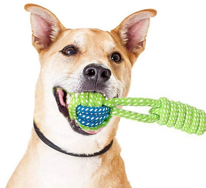 Hondenspeeltje met touw en bal - voor honden van alle leeftijden