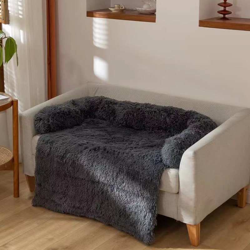 Bankbeschermer Fluffy hondenmand met Afneembare Wasbare Hoes